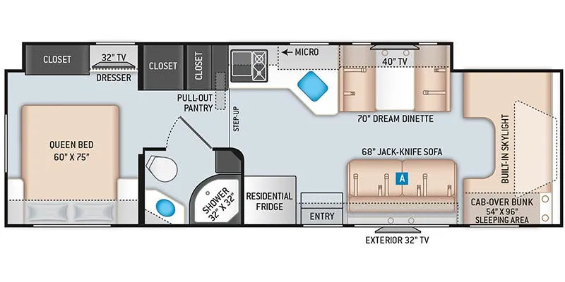 2018 Thor Motor Coach Quantum WS31 - Floor plan