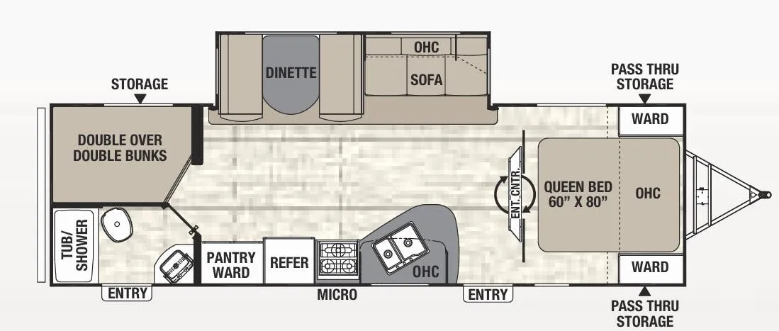 Coachmen Freedom Express Ultra Lite 282 BHDS floor plan