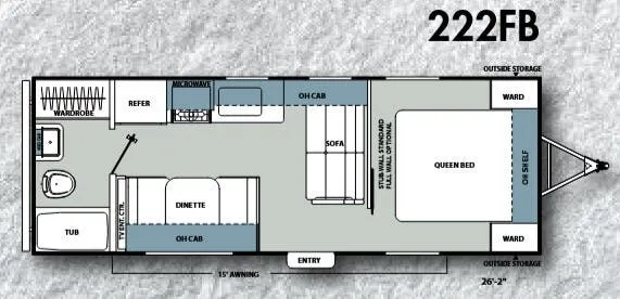 Coachmen Catalina Santara 222FB floor plan