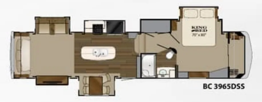 Heartland Big Country 3965DSS floor plan