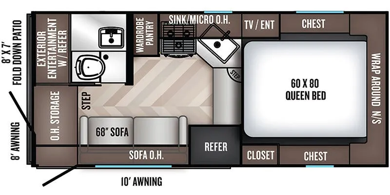 2022 Palomino Real-Lite HS-1916 floor plan