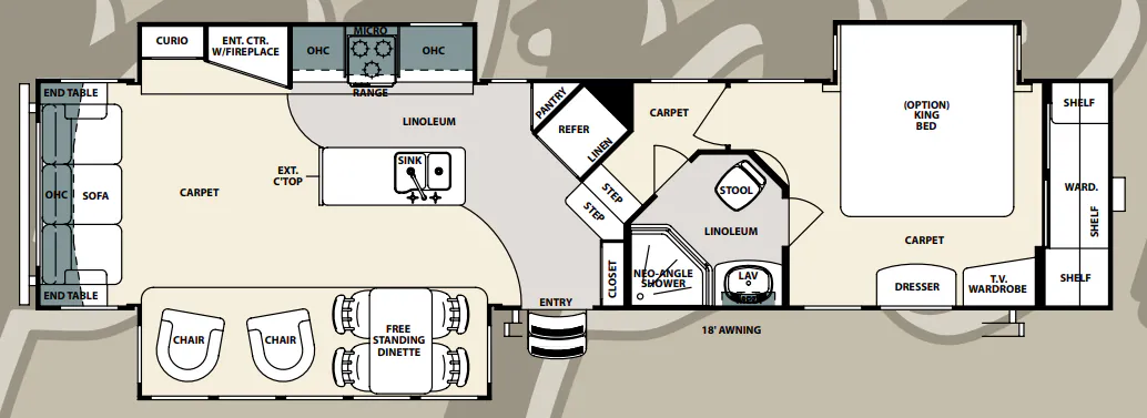 Forest River Sandpiper 356RL floor plan