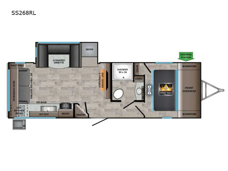 2022 CrossRoads Sunset Trail Super Lite SS268RL - Floor plan