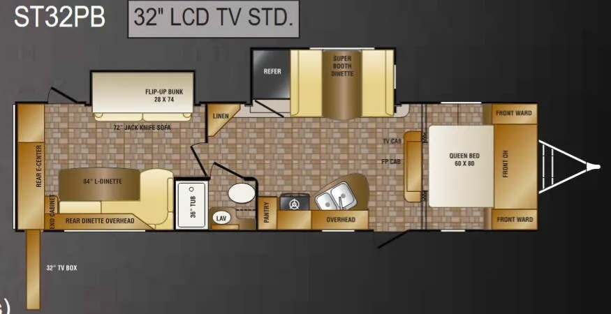 CrossRoads Sunset Trail ST32PB floor plan
