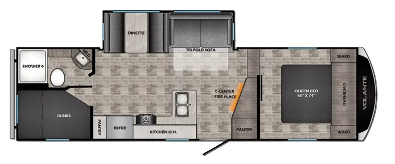 CrossRoads Volante 251BH floor plan
