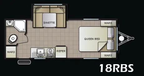 Pacific Coachworks Panther Mini 18RBS floor plan