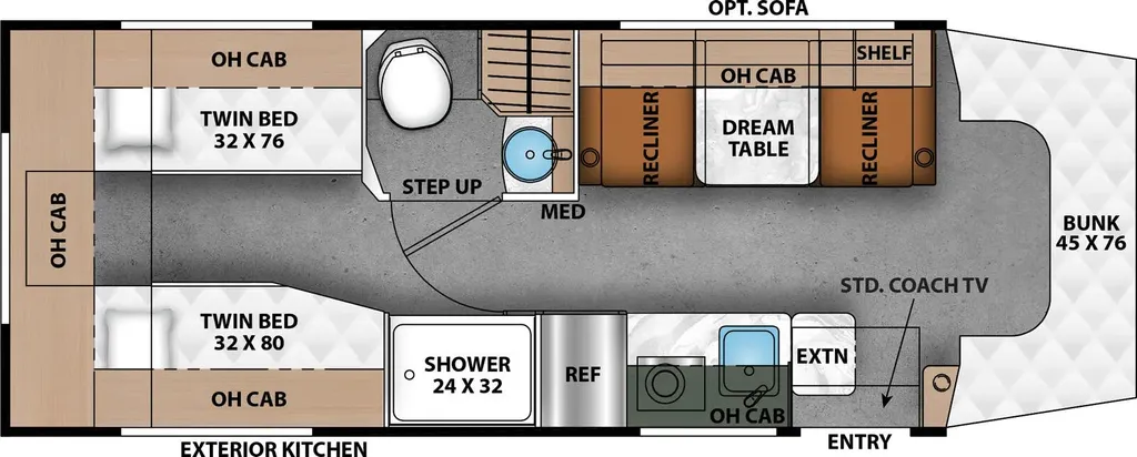 2026 Coachmen Prism Elite 25TB floor plan