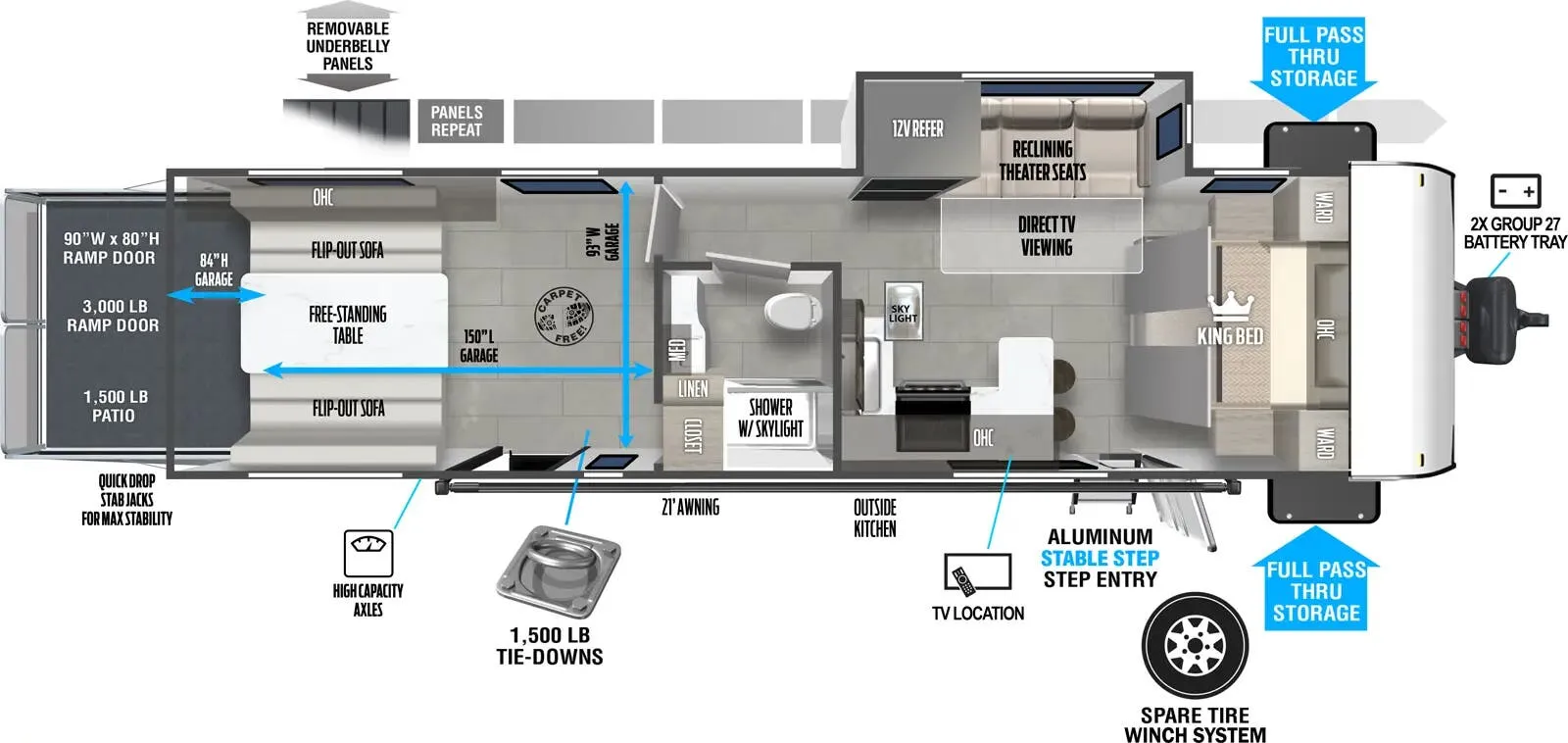 Forest River Salem FSX Max Series 290RTK PLATINUM floor plan