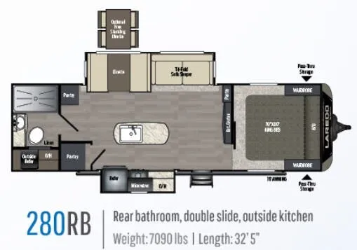 2020 Keystone Laredo 280RB floor plan