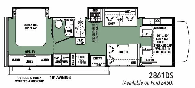 Forest River Forester Classic 2861DS floor plan