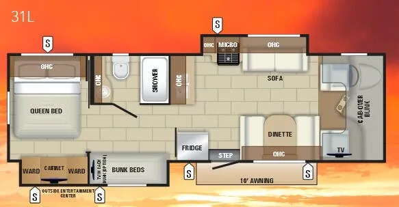 Entegra Coach Esteem 31L floor plan