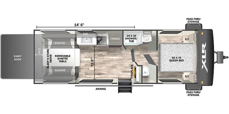 Forest River XLR Micro Boost 24LE floor plan