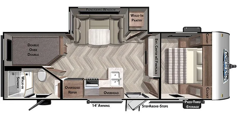 2020 Forest River Salem Cruise Lite 240BHXL - Floor plan