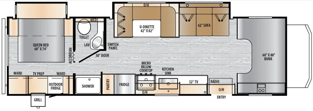 2026 East to West Entrada 2950OK - Floor plan