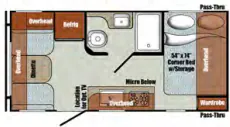 Gulf Stream Vintage Cruiser 17RWD floor plan