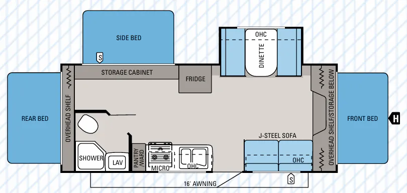 Jayco Jay Feather X23F floor plan