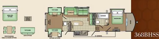 Starcraft Solstice 368BHSS floor plan