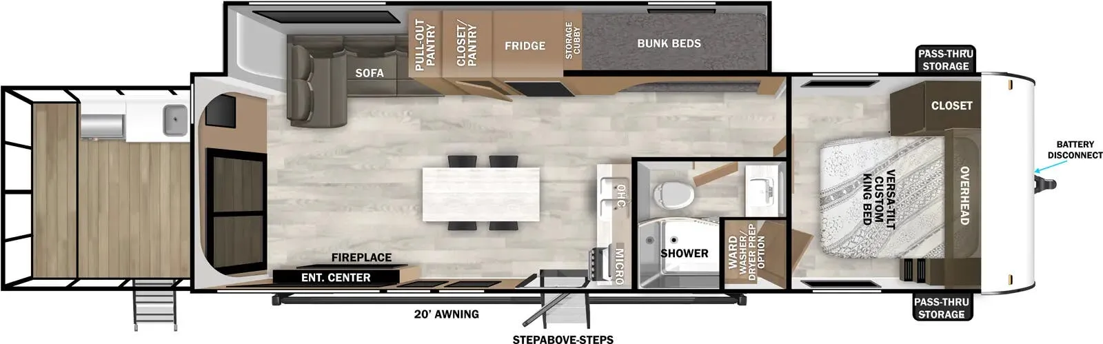 2025 Forest River Salem 34VERANDA - Floor plan