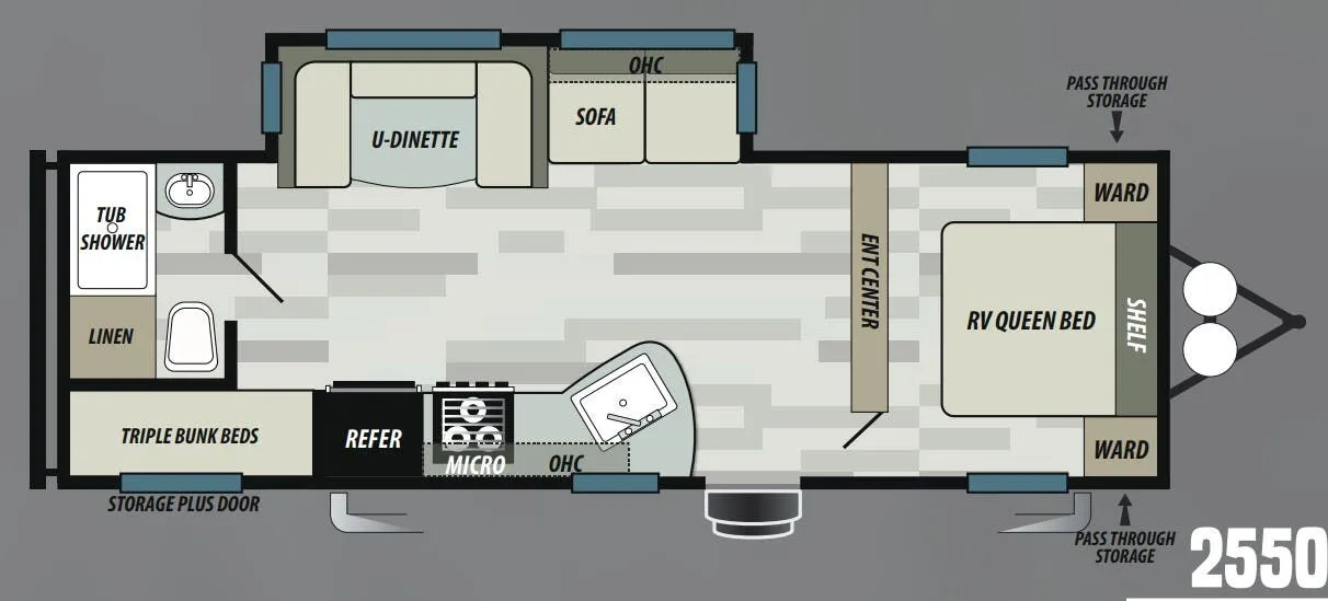 Forest River EVO 2550 floor plan