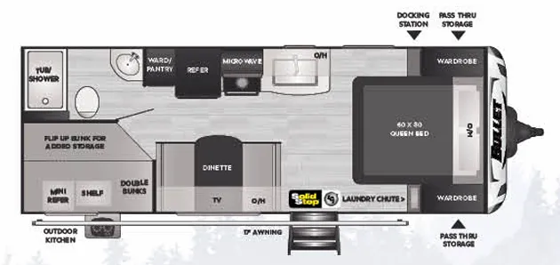 Keystone Bullet Premium 211BHSWE floor plan