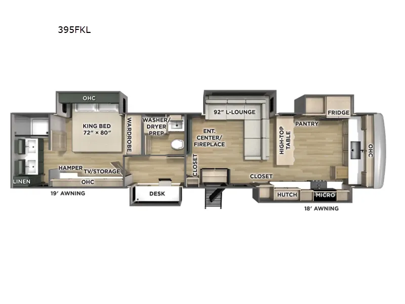 2026 Forest River River Ranch 395FKL - Floor plan