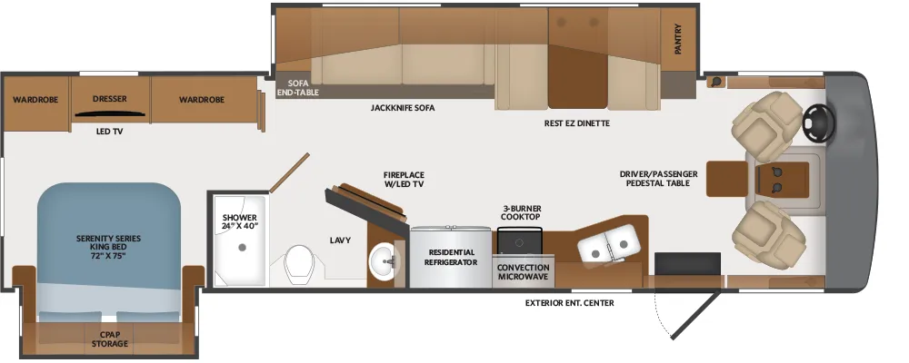 Fleetwood Bounder 33C floor plan