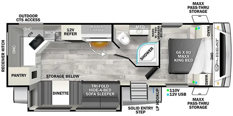 Forest River Wildcat 267MEX floor plan