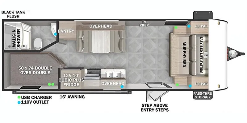 Forest River Wildwood X-Lite Northwest 220BHXL floor plan