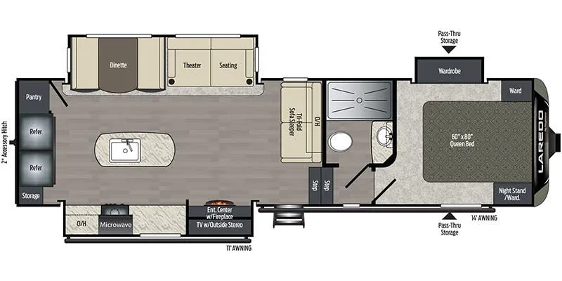 Keystone Laredo 291SMK floor plan