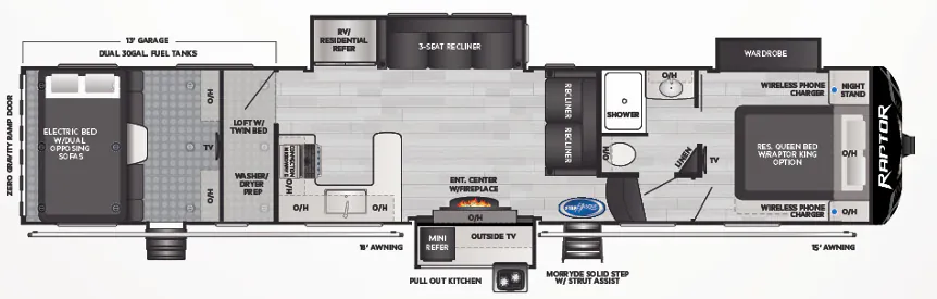 Keystone Raptor 423 floor plan