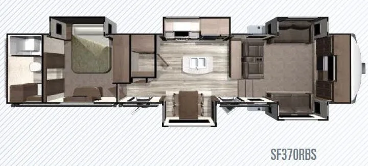 Highland Ridge Silverstar SF370RBS floor plan