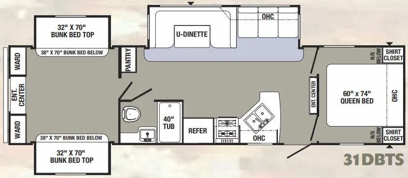 Palomino Puma 31DBTS floor plan