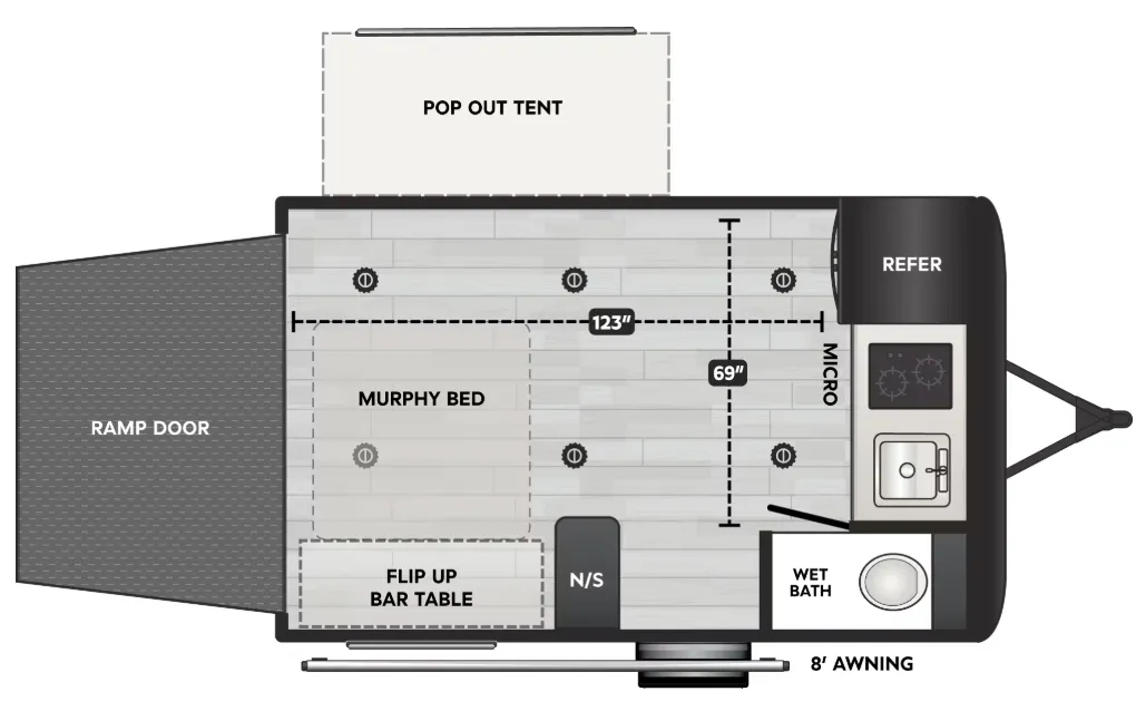 Keystone Coleman 13T floor plan