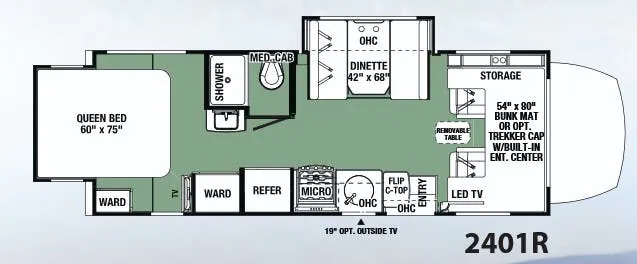 Forest River Forester MBS 2401R floor plan
