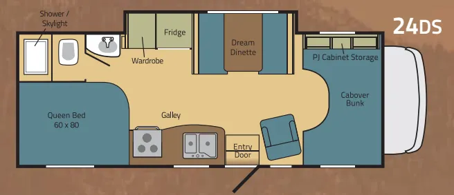 Adventurer Eagle Cap 24DS floor plan