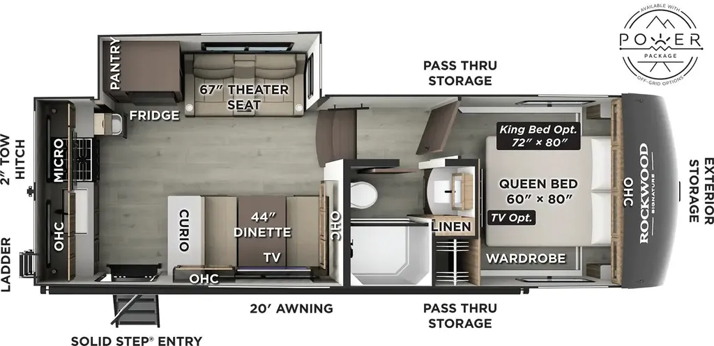 2026 Forest River Rockwood Signature R282RK floor plan