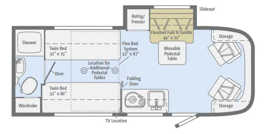 Winnebago Trend 23D floor plan