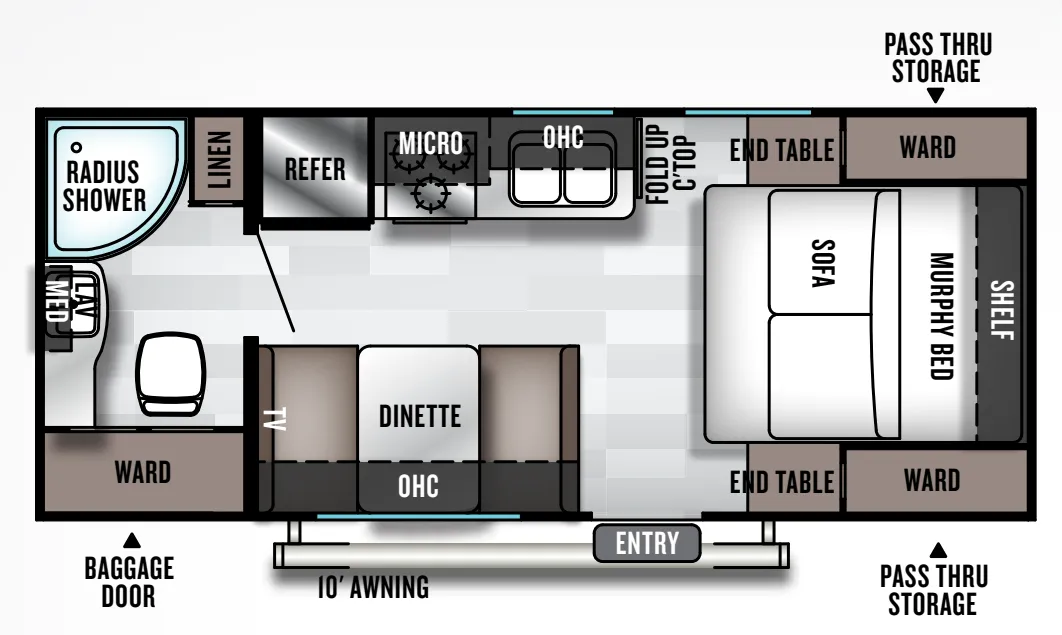 Forest River Salem Cruise Lite 171RBXL floor plan