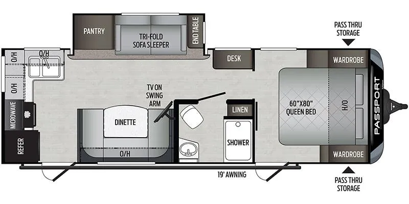 Keystone Passport Grand Touring 2500RKWE GT floor plan