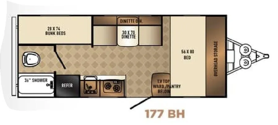 Palomino PaloMini 177 BH floor plan