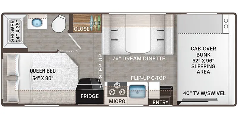 Thor Motor Coach Freedom Elite 22HE floor plan