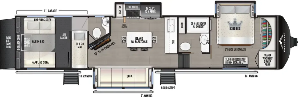 2026 EAST TO WEST Takoda 350TH floor plan