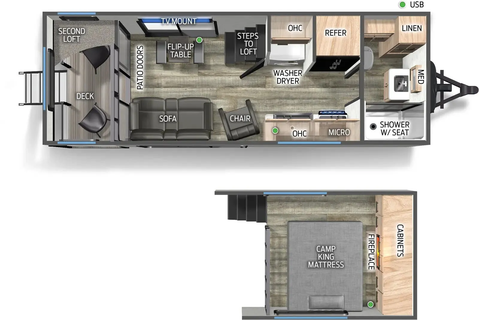 Forest River Campsite Reserve 16SW floor plan