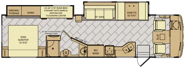 Fleetwood Storm 36D floor plan
