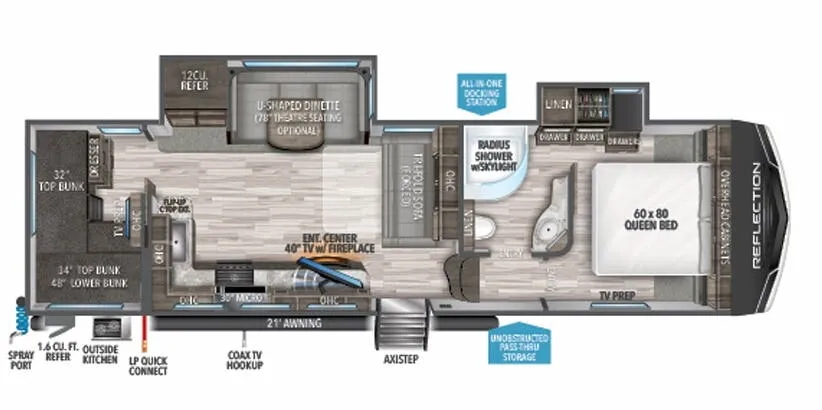 Grand Design Reflection 28BH floor plan