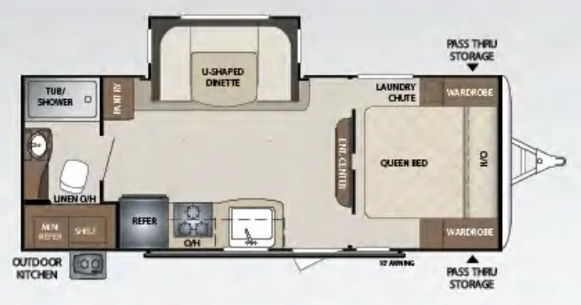 Keystone Bullet 212RBSWE floor plan
