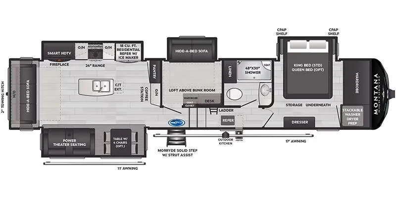 2025 Keystone Montana High Country 385BR floor plan