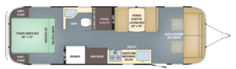 Airstream Classic 30RB Twin floor plan