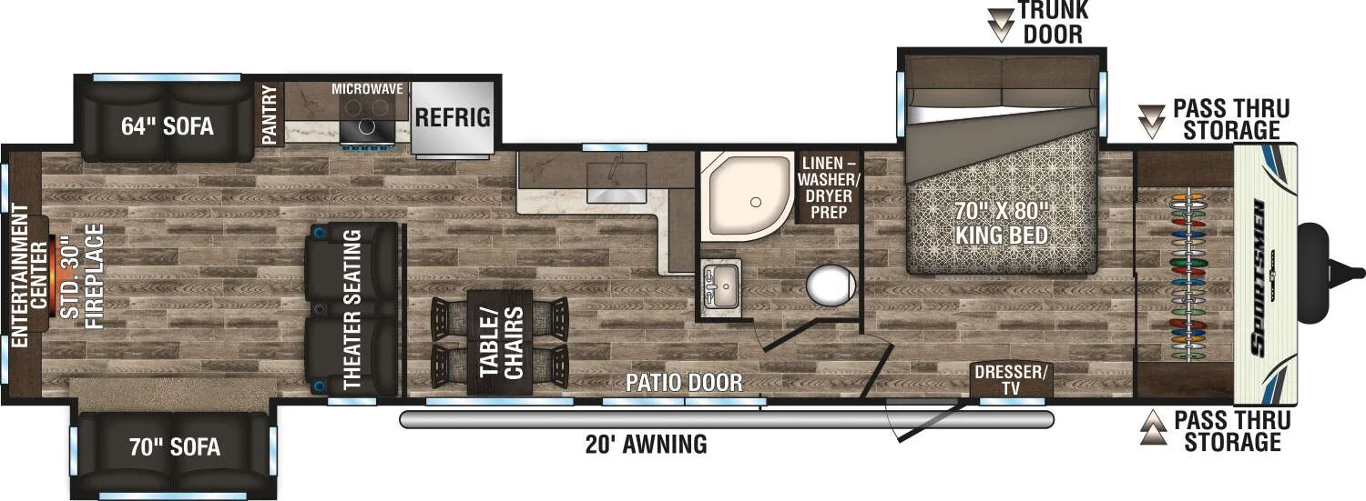 K-Z Sportsmen 363RL floor plan
