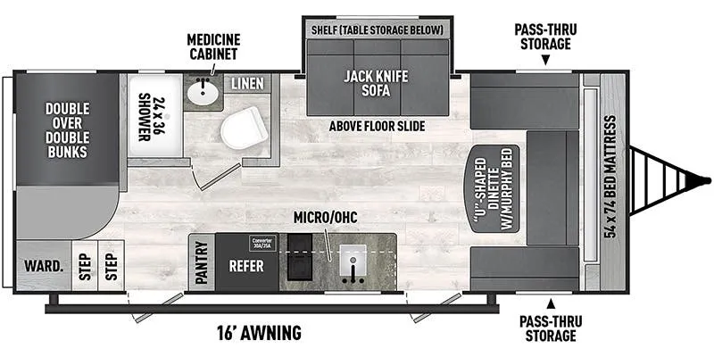 Coachmen Clipper 5K Series 252DBUS floor plan
